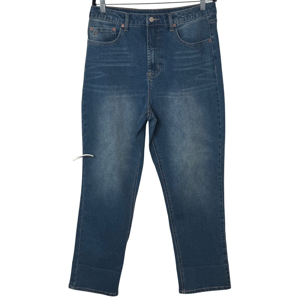 Frye‎ Straight Leg Jeans Medium Wash Blue High Rise Denim 5-Pocket Classic 10